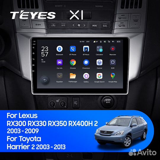 Teyes X1 9 для Toyota Harrier 2003-2013