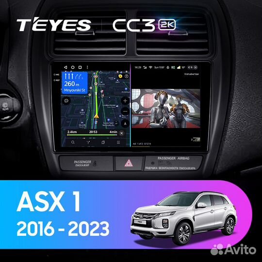 Магнитола Teyes CC3 2K 4/64 Mitsubishi ASX