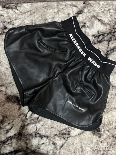 Шорты экокожа