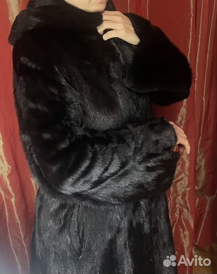 Шуба норковая с капюшоном 44 46