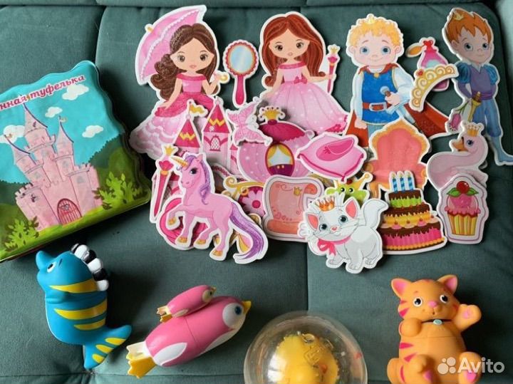 Игрушки для купания в ванной пакетом