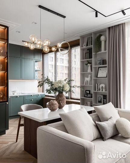 Изумрудная кухня на заказ