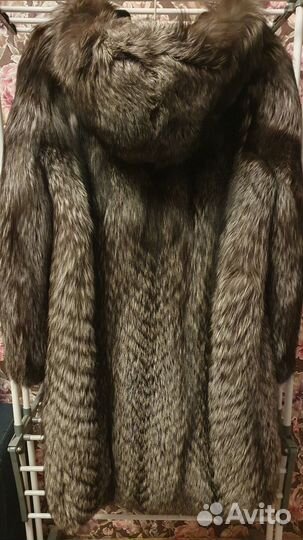 Шуба женская чернобурка