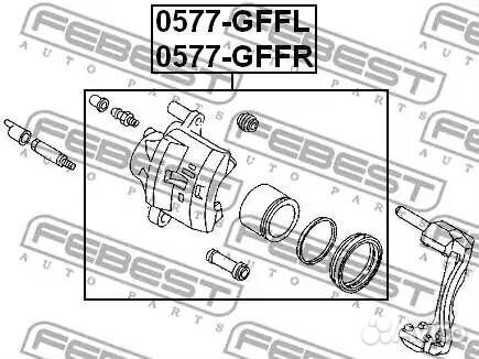 Суппорт тормозной передний правый (mazda 626 GE 19