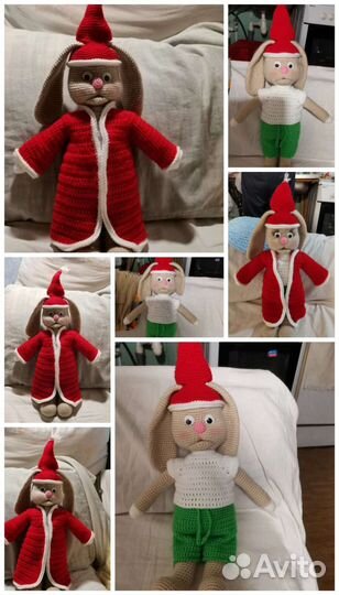 Мягкая игрушка заяц ручная работа