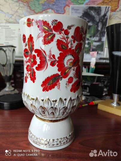Ваза кубок фарфор СССР в идеальном состоянии