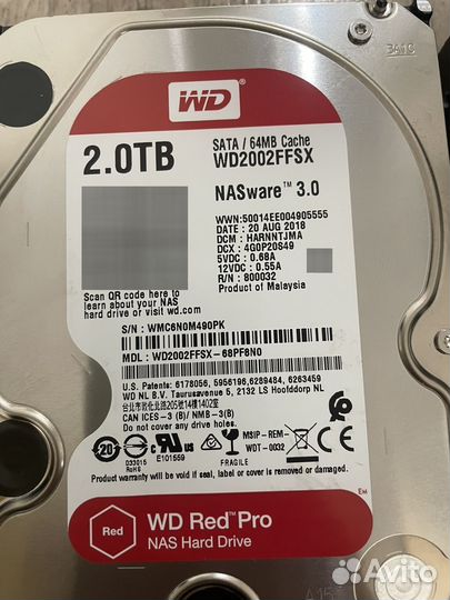Жесткий диск HDD 2tb WD Red