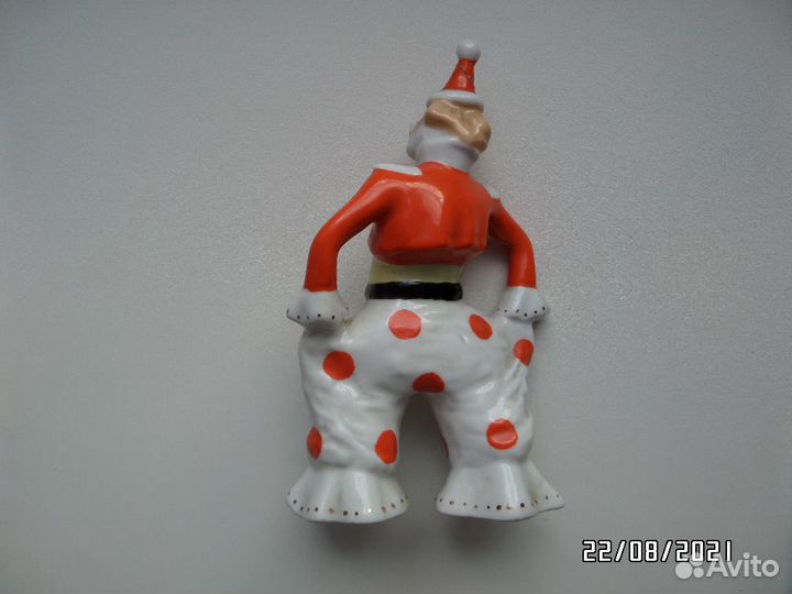 Фарфоровая статуэтка Клоун, дфз, Вербилки