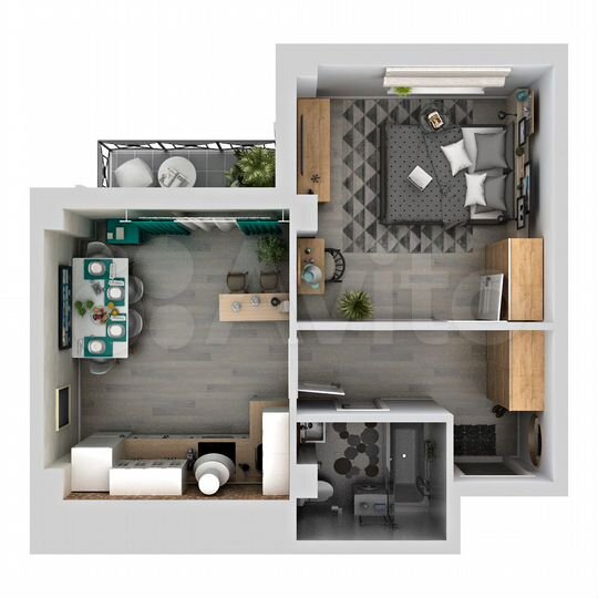 1-к. квартира, 38,4 м², 10/12 эт.