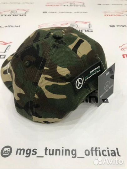 Кепка Mercedes прямой козырек камуфляж Petronas