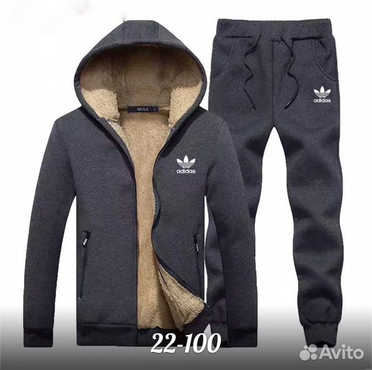 Спортивный костюм adidas теплый на меху