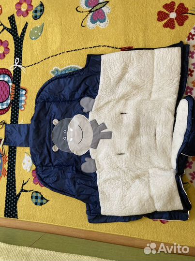 Меховой конверт в коляску