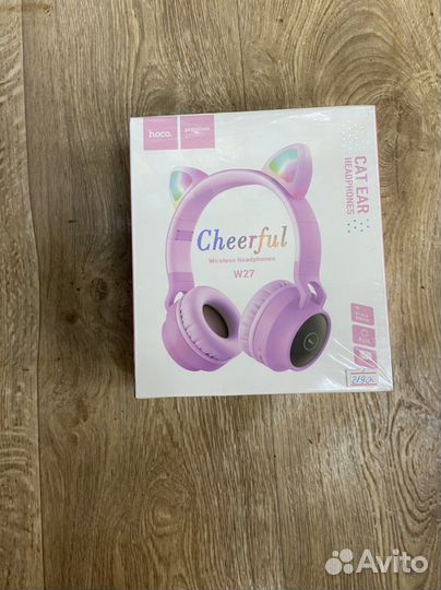 Наушники детские с ушками, беспроводные