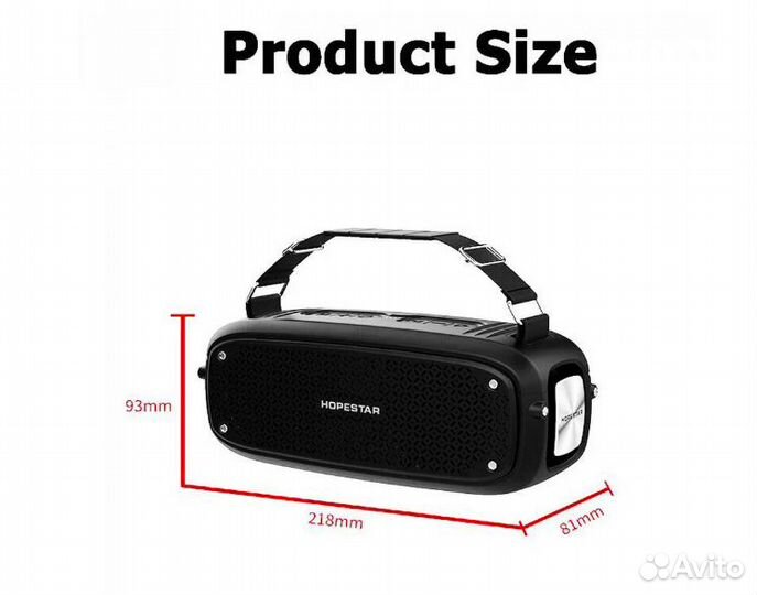 Колонка Hopestar A21 с Type-C + Powerbank