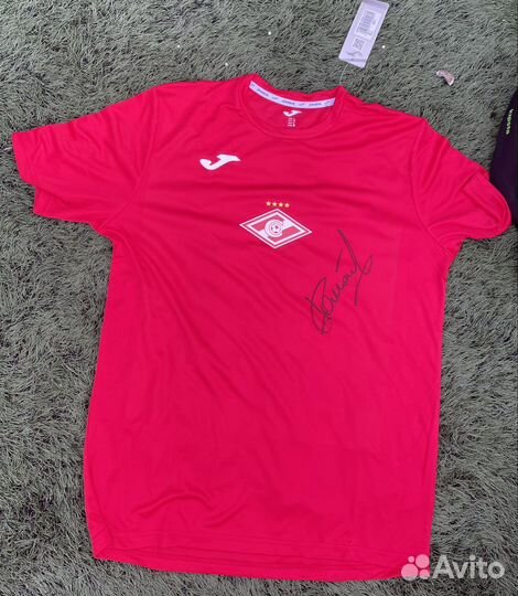 Новая футболка Спартак Joma с автографом Романцева