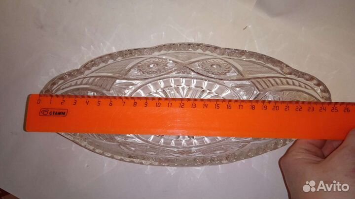 Салатник лодочка хрусталь Ваза для фруктов