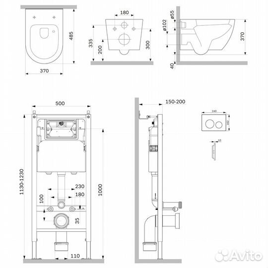 IS90101.801900 Инсталляция PrimeFit с клав L белы