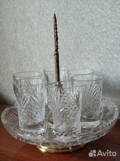 Набор из 6 рюмок из хрусталя, 6 шт