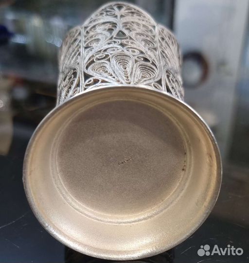 Вазочка салфетница Скань Зернь СССР 11 см