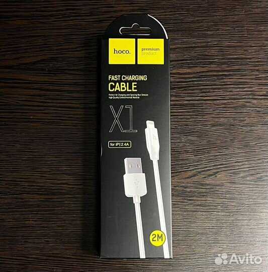 USB-кабель hoco X1, 2 метра для iPhone, белый