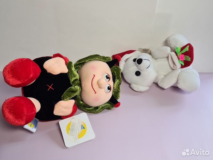 Игрушка мягкая музыкальная Б.коровка и Мишка. Нов