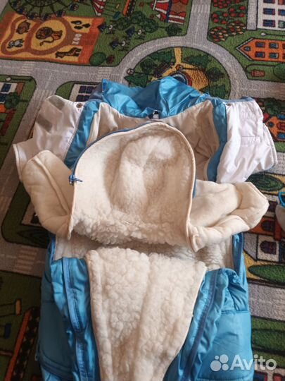 Зимний комбинезон 80 86 для мальчика бу