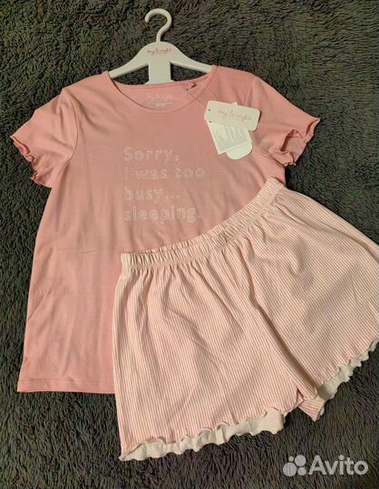Новая Пижама шорты и футболка 146 для девочки