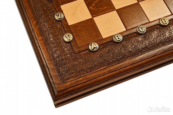 Шахматы и нарды резные Гамбит 40 х 40 см бук Армения 62842