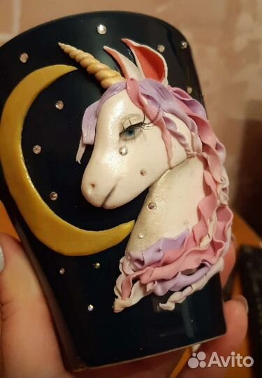 Чашки с декором из полимерной глины