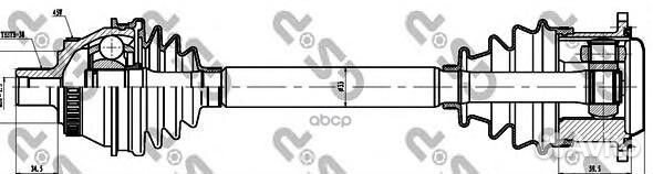 Привод в сборе audi A4 I 2.8 96-01 прав. +ABS 2