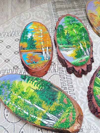 Картина на спиле дерева