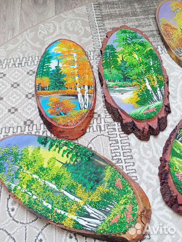 Картина на спиле дерева