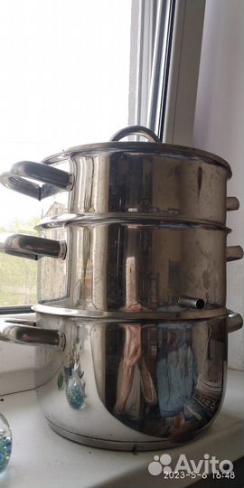 Кастрюля + Соковарка + пароварка из нержавейки