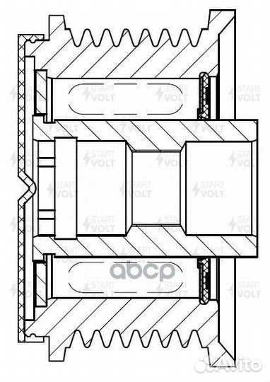 Шкив с обгонной муфтой Toyota Land Cruiser Prado