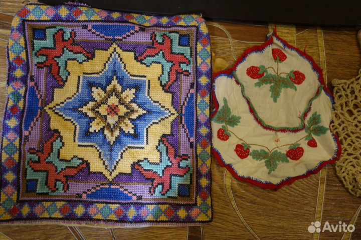 Вышивка большая 49-53см старая 3 шт