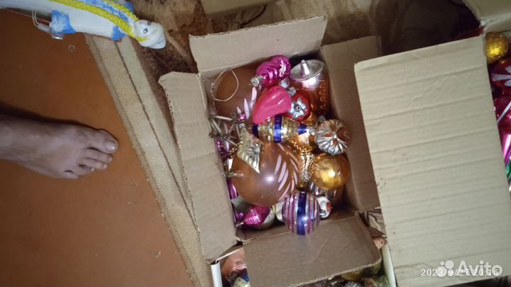 Новогодние ёлочные игрушки из стекла СССР