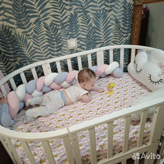 Бортик косичка в кроватку
