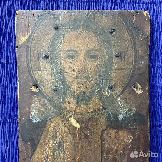 Икона господь вседержитель дерево доска иисус