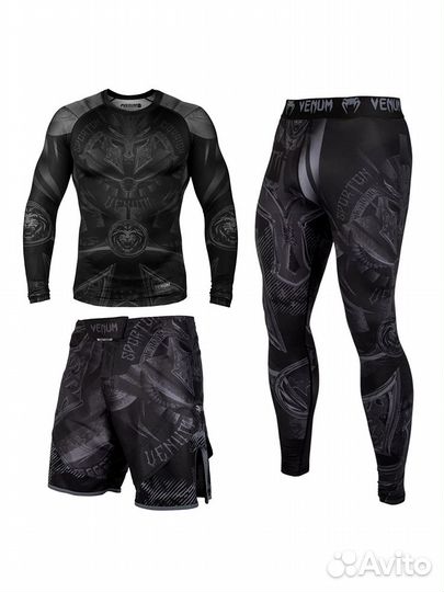 Рашгард комплект 3в1 Gladiator grey