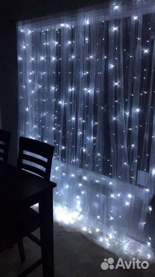 Гирлянда штора 3х3