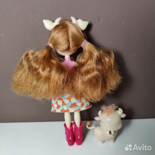 Куклы Enchantimals Гепард, Корова и Лебедь