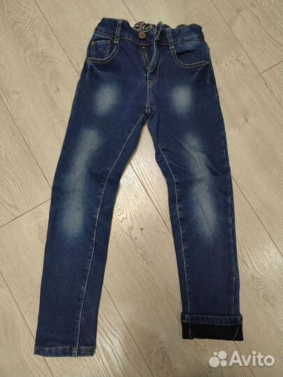Джинсы чуть утеплённые на девочку