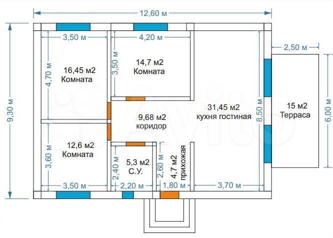 Дом 117,2 м² на участке 10 сот.