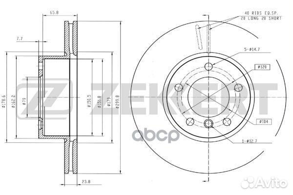 Диск торм. перед. BMW 1 (E81 E82 E87 E88) 03