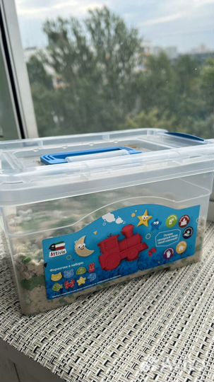 Кинетический песок с камнями