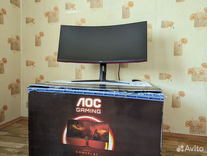 AOC 34 дюйма 144 HZ 1мс Изогнутый 3440:1440