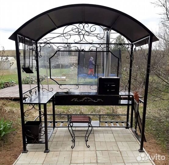 Мангал с крышей