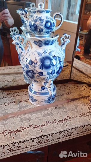 Электрический самовар гжель