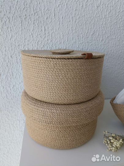 Корзины, салфетки из джута