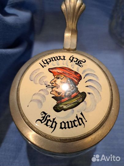 Кружки пивные стеклянные с крышками